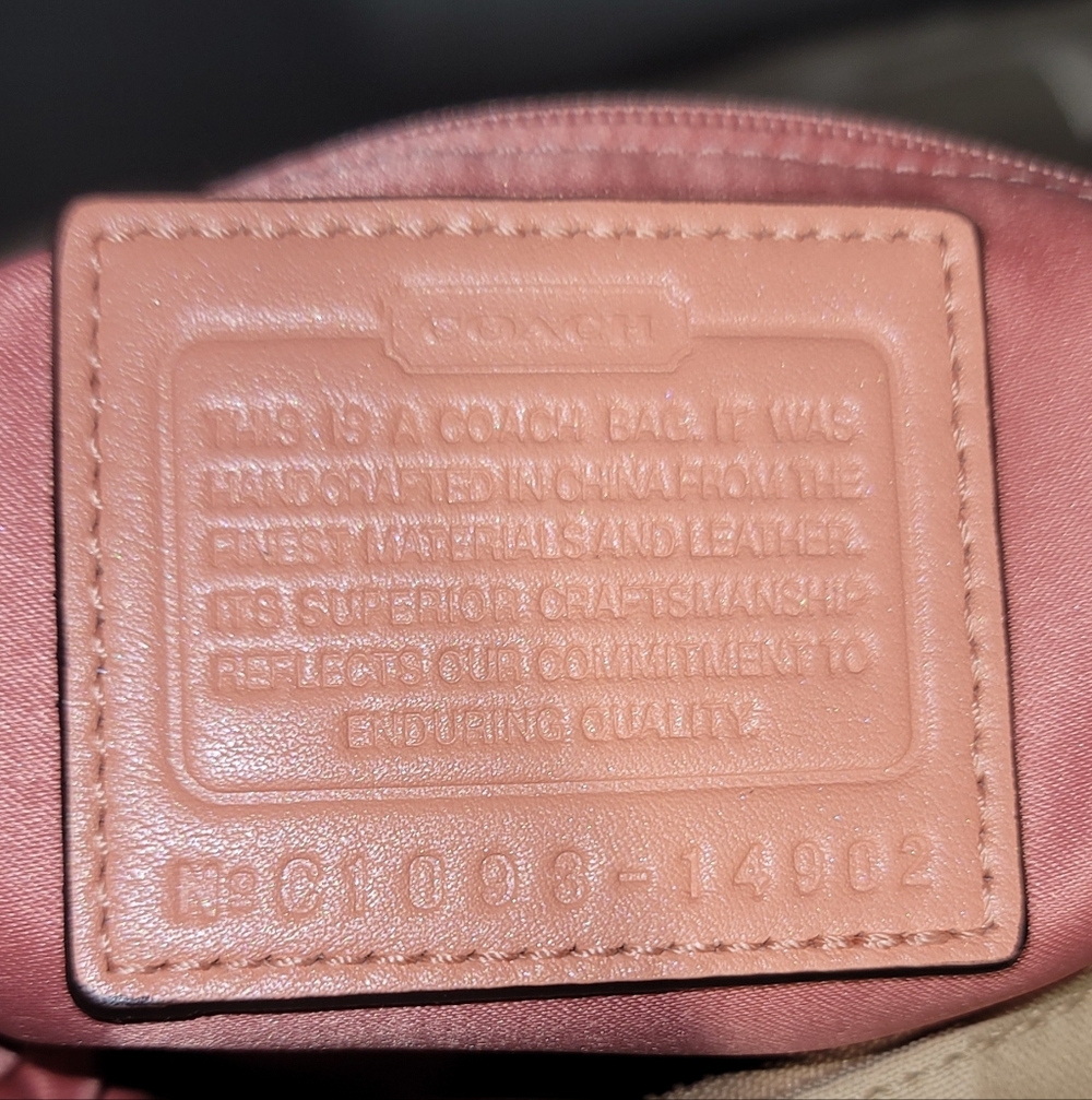 Coach Tan and Pink Crossbody Bag. With Dust Bag. - Picture 8 of 9
